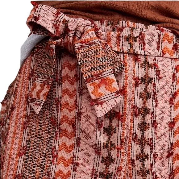 Eva Franco ANTHROPOLOGIE Fall Orange Aztec Motif Women's Luxe Tweed Shorts 4