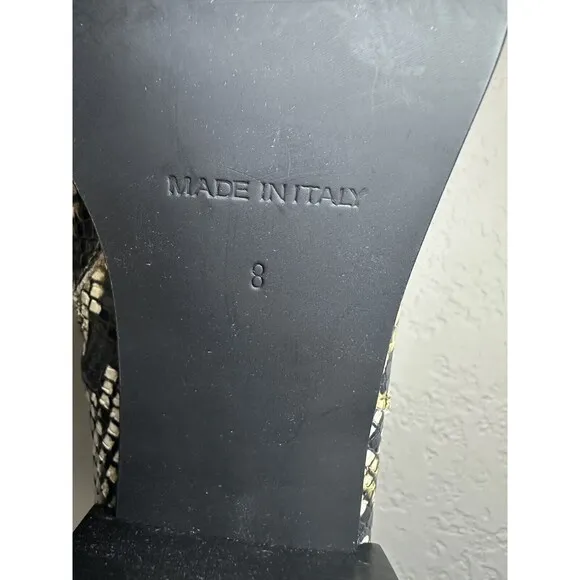 Everlane The Boss Boot Snake Print Ankle Pointy Toe Booties Women's SIZE 8