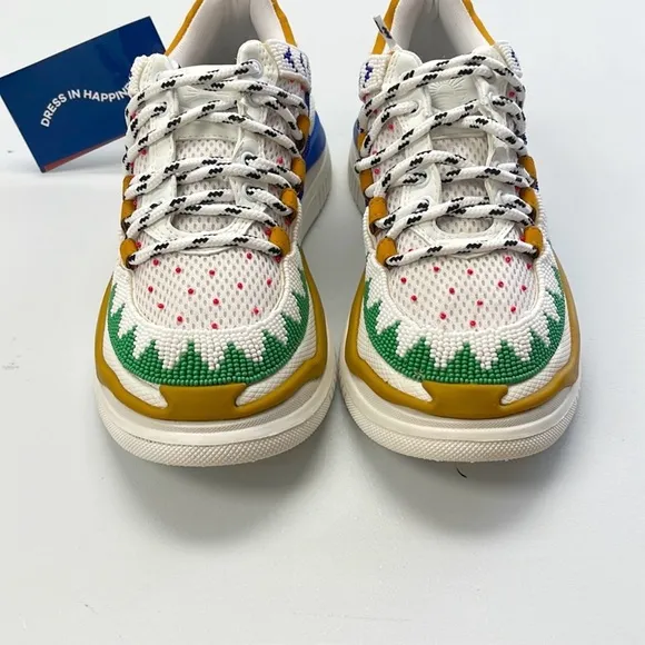 FARM RIO Apollo Embroidered Beaded Platform Multicolor Edgy Sneaker 7.5
