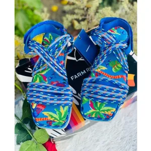 FARM Rio Blue Macaw Platform Sandals