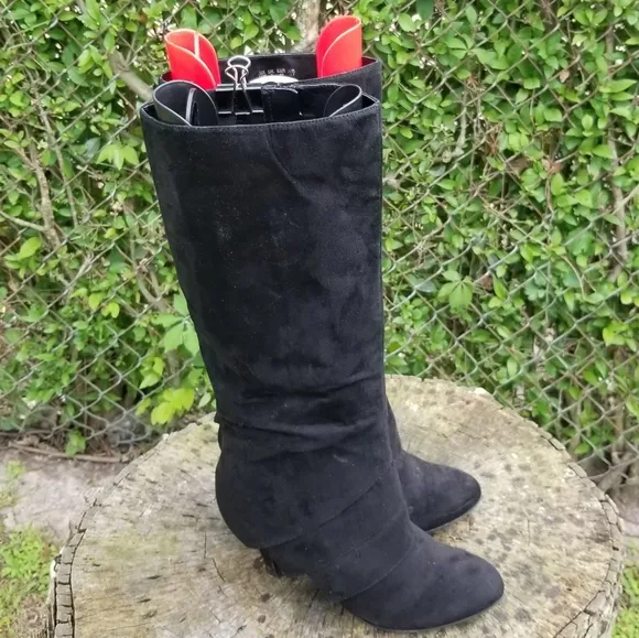 Fergalicious Boots by Fergie/Black Suede Boots
