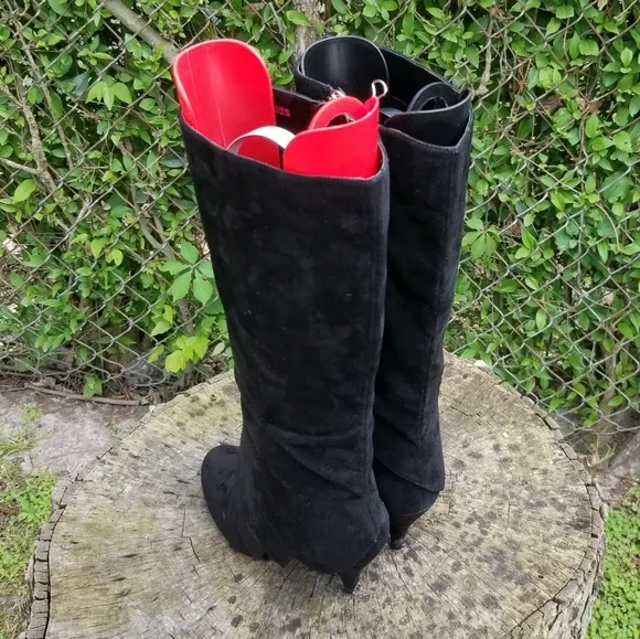 Fergalicious Boots by Fergie/Black Suede Boots