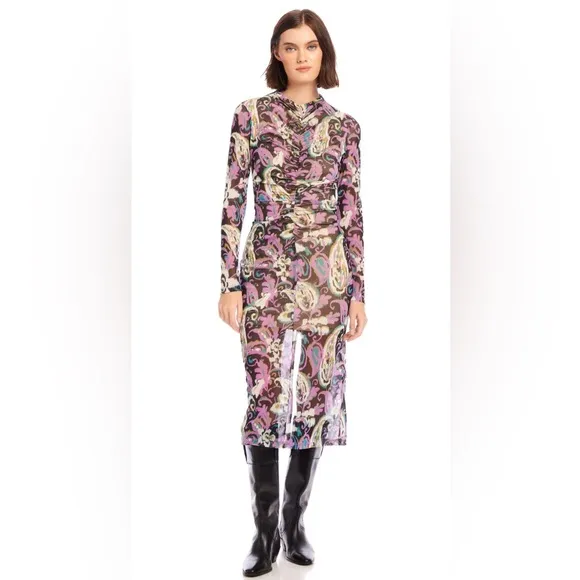 Fifteen Twenty RUCHED SELENA MIDI DRESS