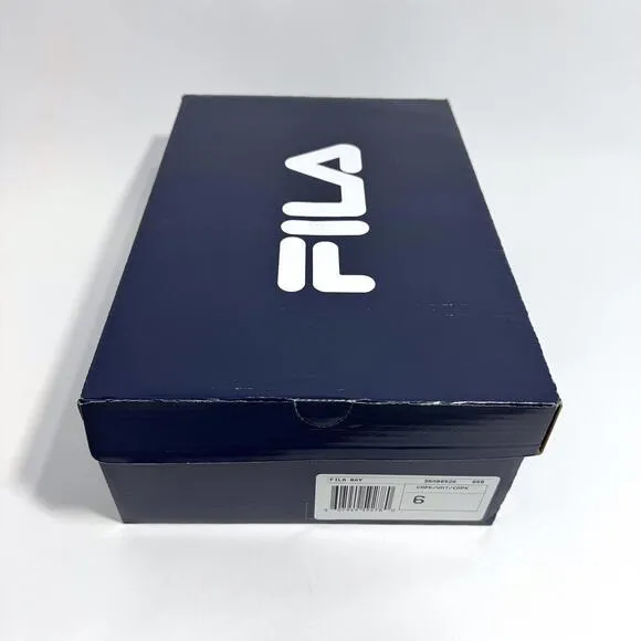 Fila Kids Big Girl Size 6 Pink White Ray Faux Leather Lace Up Sneakers Shoes NWT