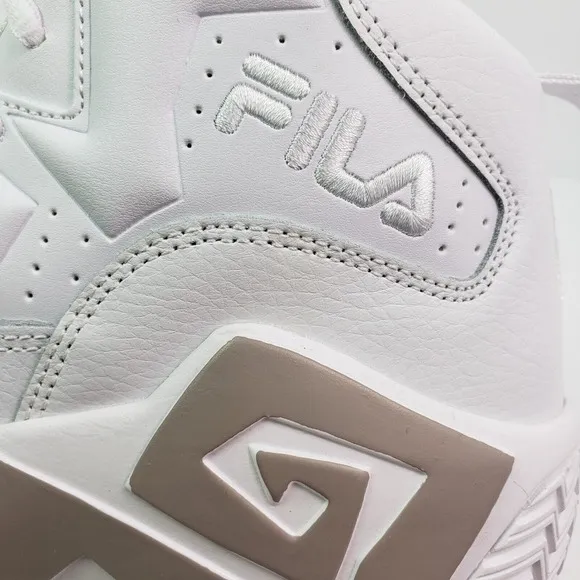 FILA MB Retro Jamal Mashburn Mens Size 8 White Gray Basketball Sneakers Shoes 1B