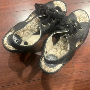 Fly London Black Platform Shoes