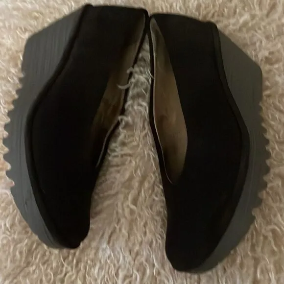 FLY LONDON Yellow Yaz Ranch  Platform Shoes in Chocolate Size 39