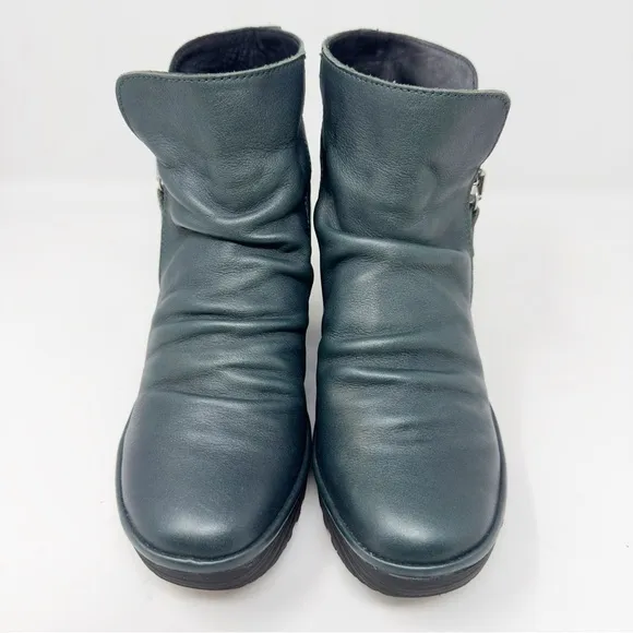 Fly London Yoxi Leather Wedge Ankle Boot