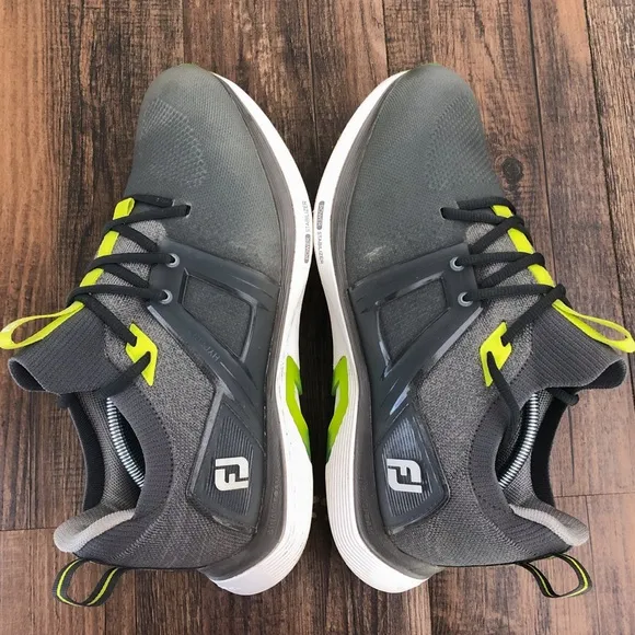 FootJoy HyperFlex Golf Shoe Lace Up Sneaker 51044 Mens Size 11.5 WIDE Grey Lime