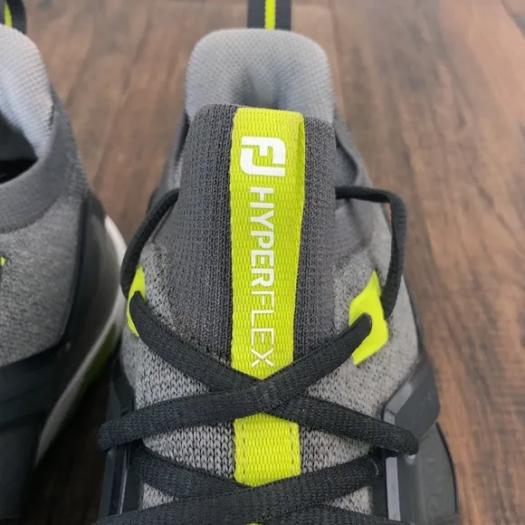 FootJoy HyperFlex Golf Shoe Lace Up Sneaker 51044 Mens Size 11.5 WIDE Grey Lime