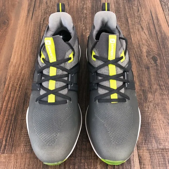 FootJoy HyperFlex Golf Shoe Lace Up Sneaker 51044 Mens Size 11.5 WIDE Grey Lime