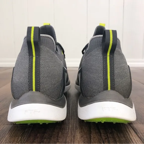 FootJoy HyperFlex Golf Shoe Lace Up Sneaker 51044 Mens Size 11.5 WIDE Grey Lime
