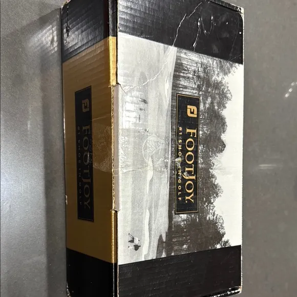 FootJoy Spiked Golf Shoes, New in Box! Brown &amp; White. Extra Comfort. Size 10W.
