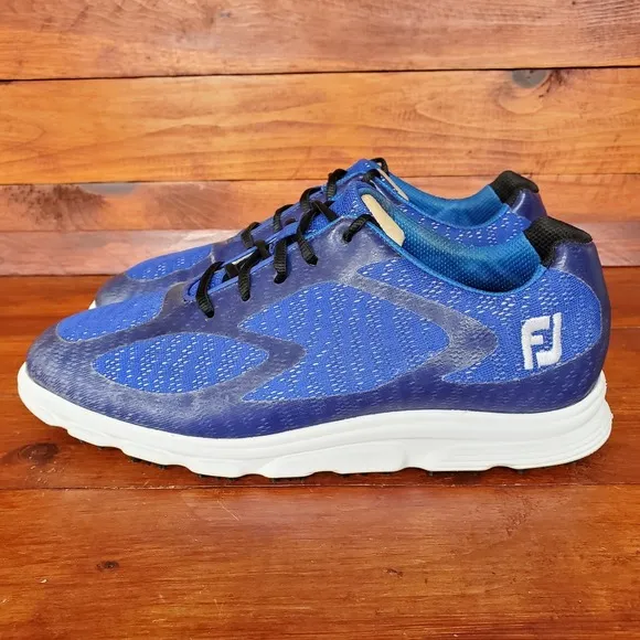 FootJoy Superlites XP Golf Shoes Men 9.5 Blue Mesh Spikeless 58026