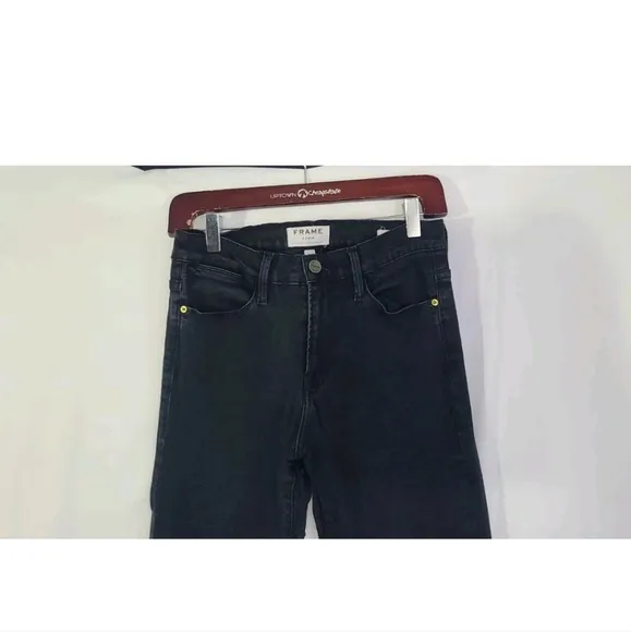 Frame Denim Le High Flare Black Stretch Flared Jeans Size 29