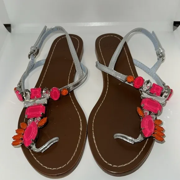 Frances Valentine Women's Iris Rhinestone Embellished Sandals Size 6.5