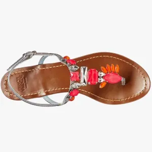 Frances Valentine Women's Iris Rhinestone Embellished Sandals Size 6.5