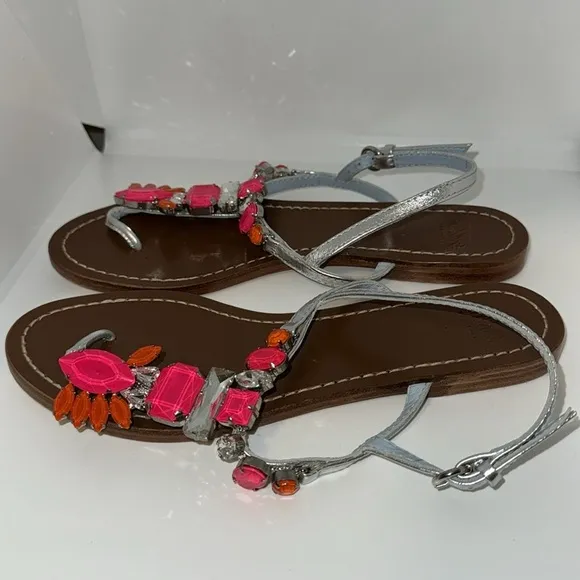 Frances Valentine Women's Iris Rhinestone Embellished Sandals Size 6.5