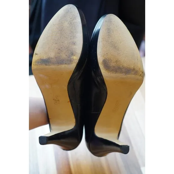 Franco Sarto Orchid Low Cut Zip Up Leather Platform Booties Black Size 8.5
