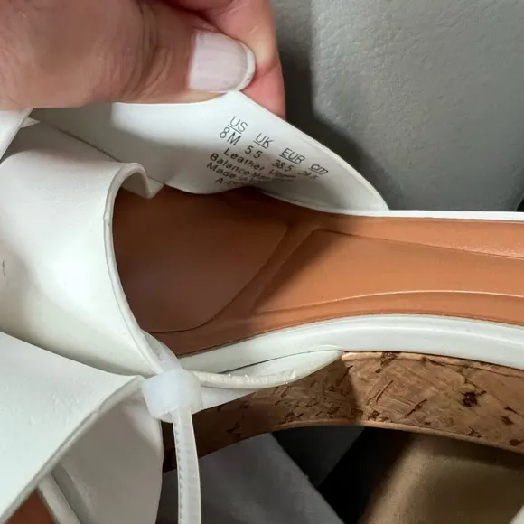Franco Sarto white platform sandals size 8