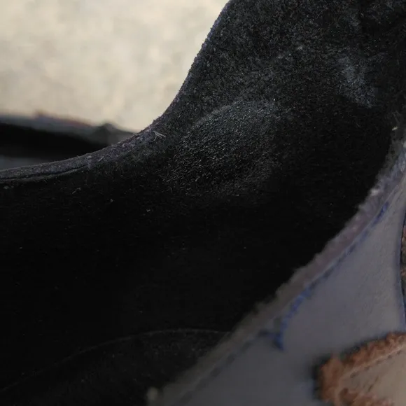 Free People 37 Wing Cap Monterey Blue Brown Western Short Ankle Boot Shoes