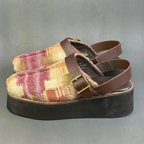 Free People  Astrid Platform Mule sandals womens size  10