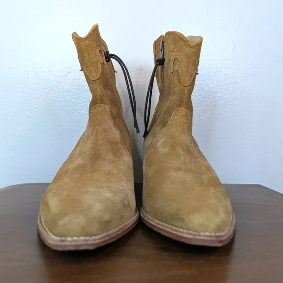 Free People Camel Tan Western Countryside Cowgirl Chic Festival Bootie 39 / 8.5
