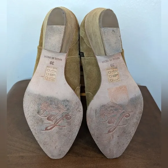 Free People Camel Tan Western Countryside Cowgirl Chic Festival Bootie 39 / 8.5