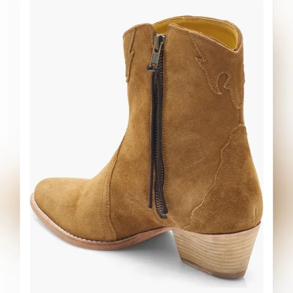 Free People Camel Tan Western Countryside Cowgirl Chic Festival Bootie 39 / 8.5