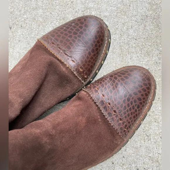 Free People Chelsea Brown Leather Ankle Boots