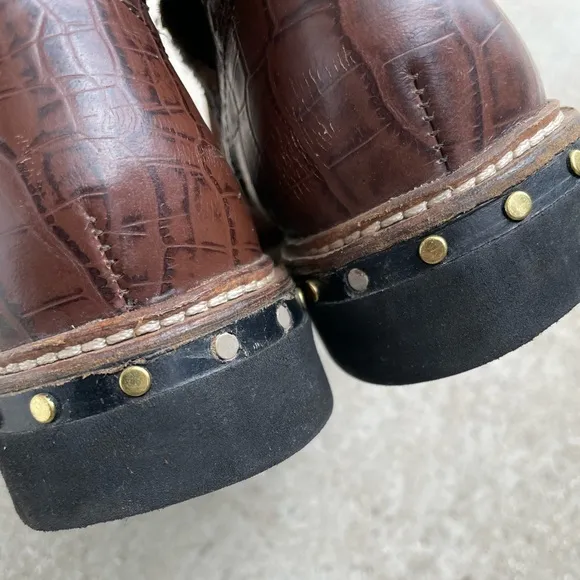 Free People Chelsea Brown Leather Ankle Boots