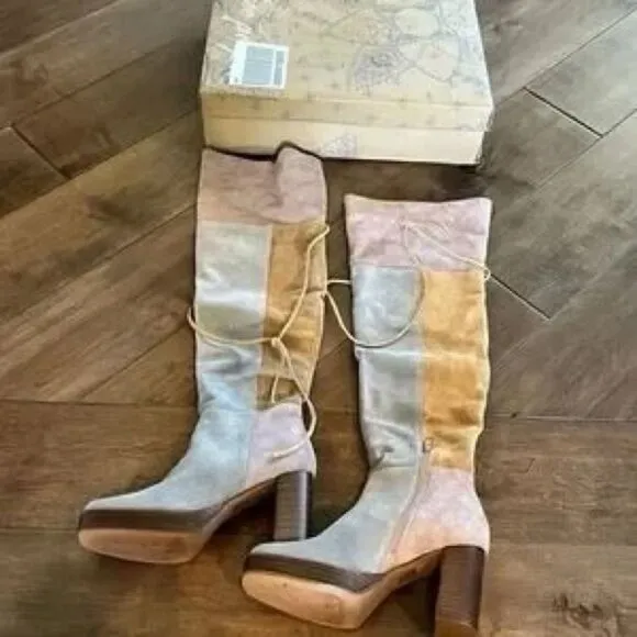 Free People Echo Platform Over-The-Knee Boots US 7.5