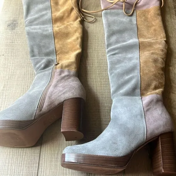 Free People Echo Platform Over-The-Knee Boots US 7.5