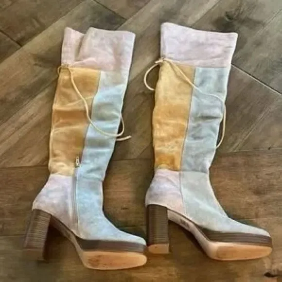 Free People Echo Platform Over-The-Knee Boots US 7.5