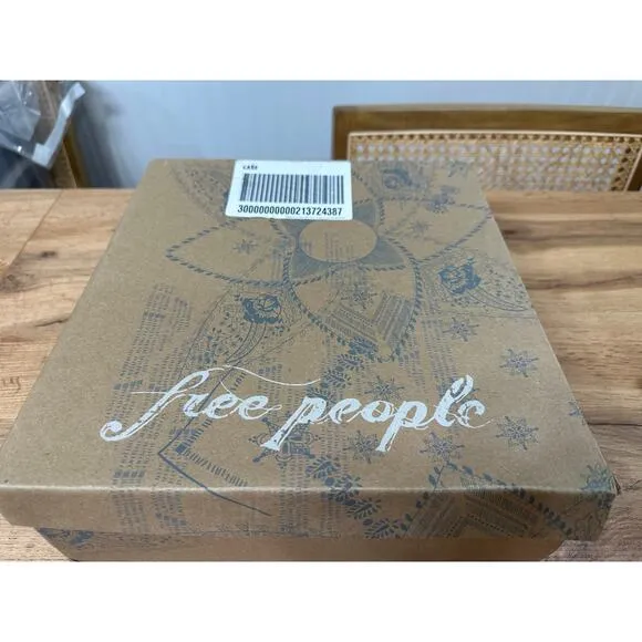 Free People Fahn Jute Platform Sandal Heels Natural Size 6 NIB Earthy Boho Chic