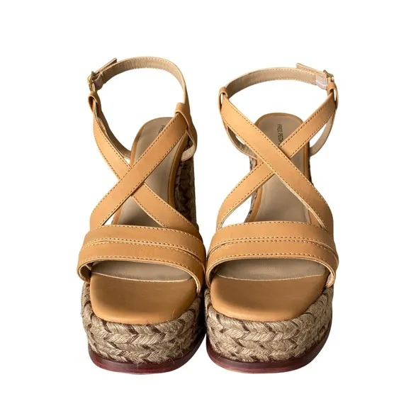 Free People Fahn Jute‎ Platform Sandal Sz 9 NWB Neutral Boho Chic