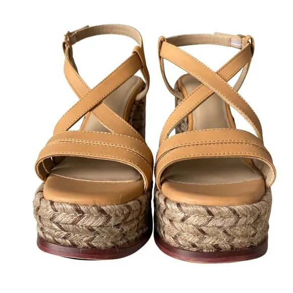Free People Fahn Jute‎ Platform Sandal Sz 9 NWB Neutral Boho Chic