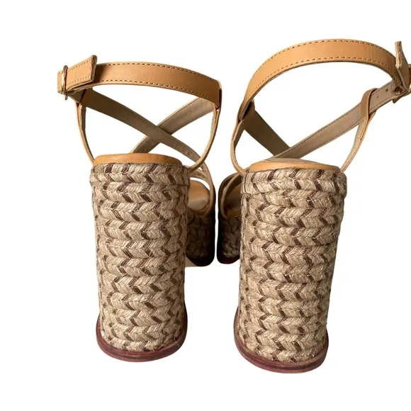 Free People Fahn Jute‎ Platform Sandal Sz 9 NWB Neutral Boho Chic