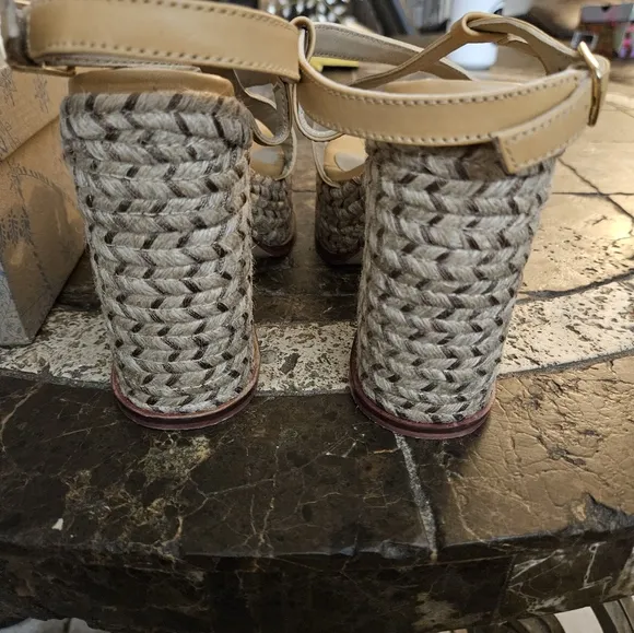 Free People Fahn Jute Platform Sandals Sz 10 New in box