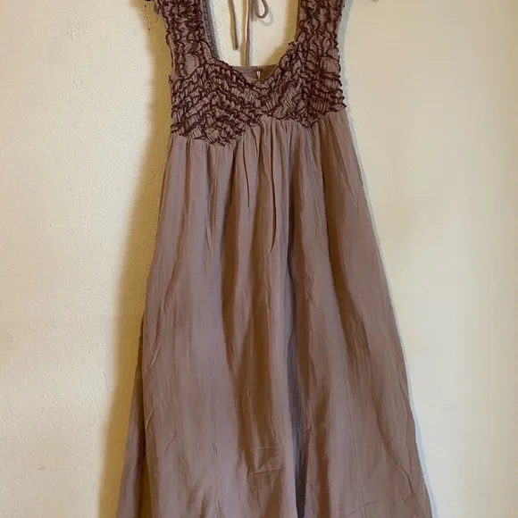 Free People Feel The Frill Midi Babydoll Winter Bloom Boho Milkmaid Dress S