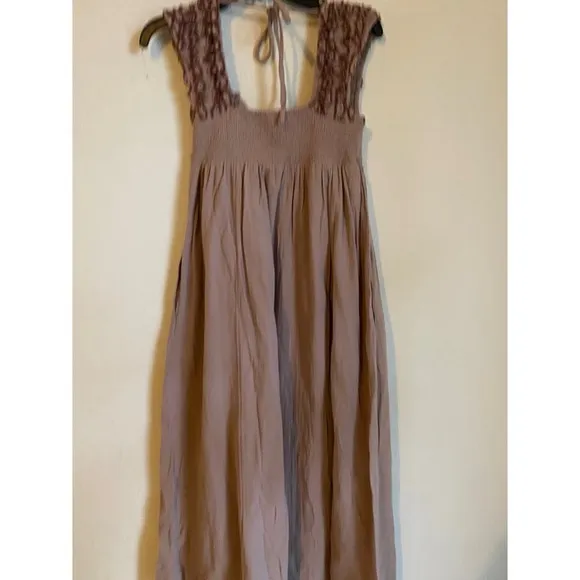 Free People Feel The Frill Midi Babydoll Winter Bloom Boho Milkmaid Dress S