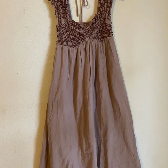 Free People Feel The Frill Midi Babydoll Winter Bloom Boho Milkmaid Dress S