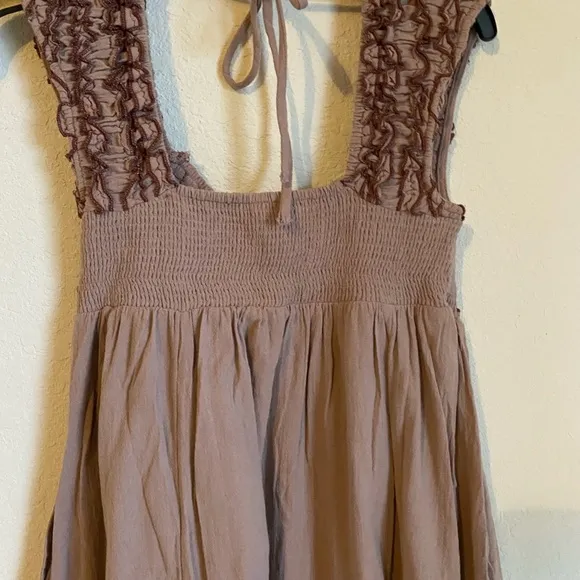 Free People Feel The Frill Midi Babydoll Winter Bloom Boho Milkmaid Dress S