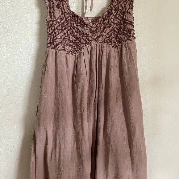 Free People Feel The Frill Midi Babydoll Winter Bloom Boho Milkmaid Dress S