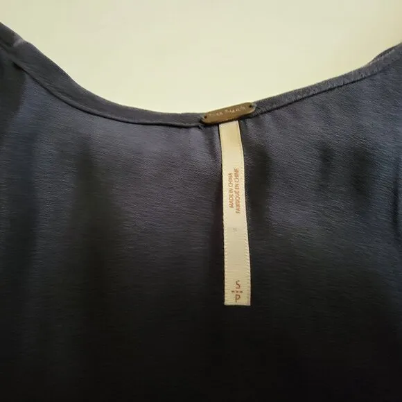 Free People Fiona Maxi Wrap Dress in Midnight Blue
