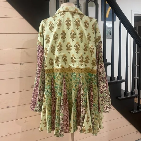 Free People Hazy Baby Boho Mini Dress Sweet Mint NWT Oversized Size …