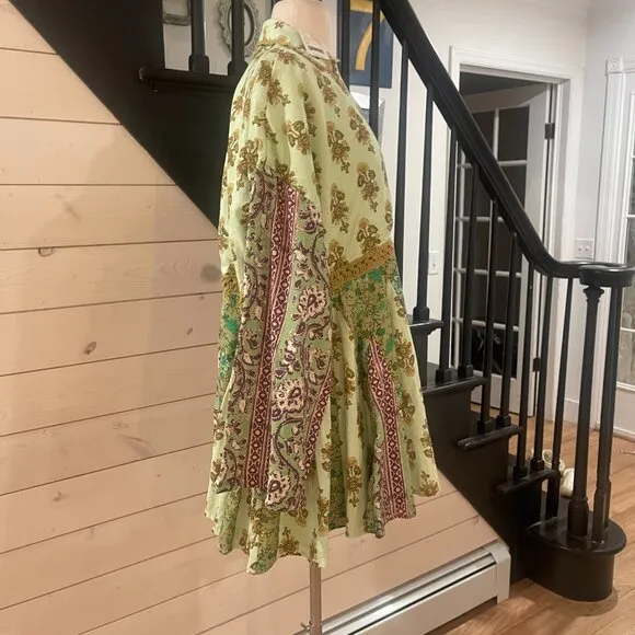 Free People Hazy Baby Boho Mini Dress Sweet Mint NWT Oversized Size …