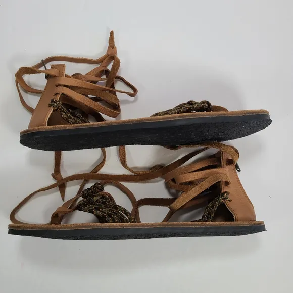 Free People La Jolla Wrap Strappy Boho Gladiator Sandals Women Size 9