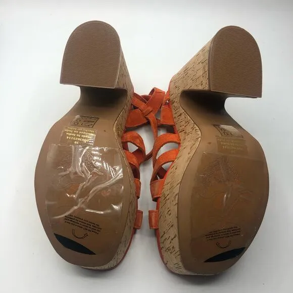 Free People Lisbon Sunstar Platform Sandals Orange Size EU 39 US 9