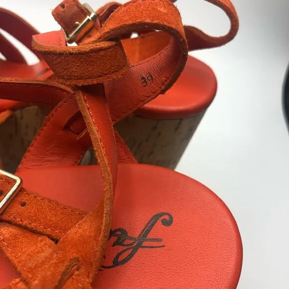 Free People Lisbon Sunstar Platform Sandals Orange Size EU 39 US 9